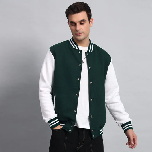 DARK GREEN VARSITY JACKET