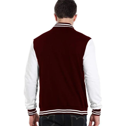 RED WINE VARSITY JACKET